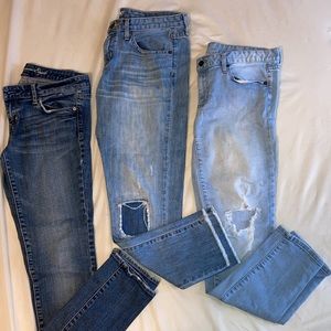 Gap, American eagle, old navy jeans